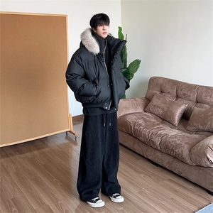 现货[网图]帽子可拆卸美式短款宽松棉服外套男 5D3065-TP90不图片