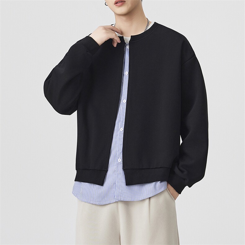 秋季现货假俩件宽松开衫圆领卫衣男DSA157B-W6710-特P43,男装卫衣,电商A157B
