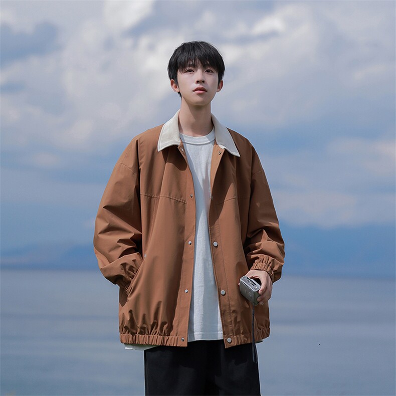 JK7863-P652025秋季新款翻领防水宽松夹克,男装夹克,星座109-1