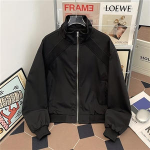 立领棒球服男春秋季保暖棉服潮牌夹克6113 P60图片