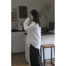【有货】白色衬衫男女款设计感高级感美式字母长袖衬衣1288HH-P39，男装衬衫，星座1007（原301D）