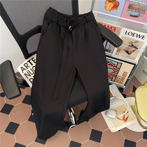 K331-P38卡其色高腰休闲牛仔裤男女2025春夏新款时尚百搭显瘦