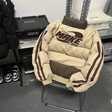 美式复古立领刺绣加厚棉服男女情侣款潮牌宽松面包服外套，男装棉衣，星座506A