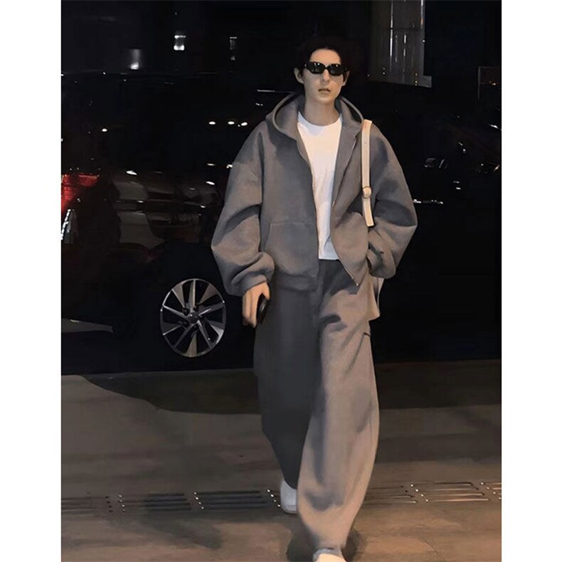 网图卫衣套装春秋穿搭一整套高级感休闲运动外套YY6889-P125，男装卫衣，电商C216