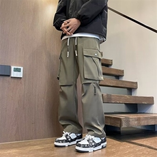 冲锋裤男美式潮牌宽松直筒防水登山裤高街vibe机能风工装休闲长裤，男装休闲裤，星座410-6（原星座1304-1）