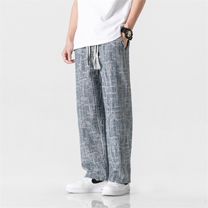 M-8XL 秋季新款大码平脚潮流休闲牛仔裤 109-K129-P55图片
