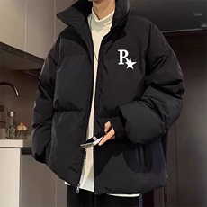 1506-1/M星星P棉衣1/P67休闲旗帜印花棉衣棉服男女加厚外套立领，男装棉衣，星座1506-1