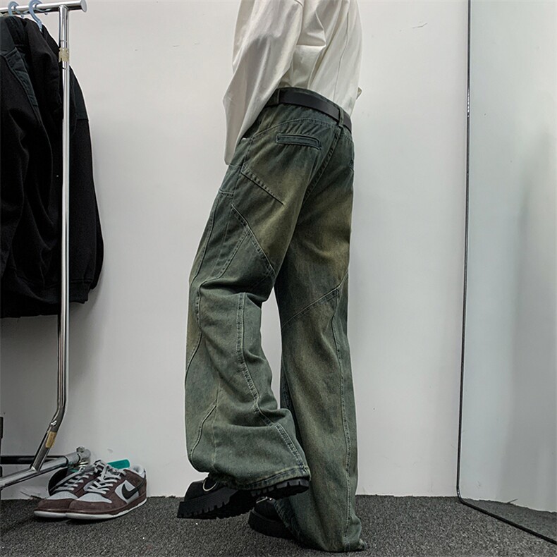 2024秋冬新款港风牛仔裤百搭休闲做旧高街裤潮N01581-P60,男装牛仔裤,星座308B-1