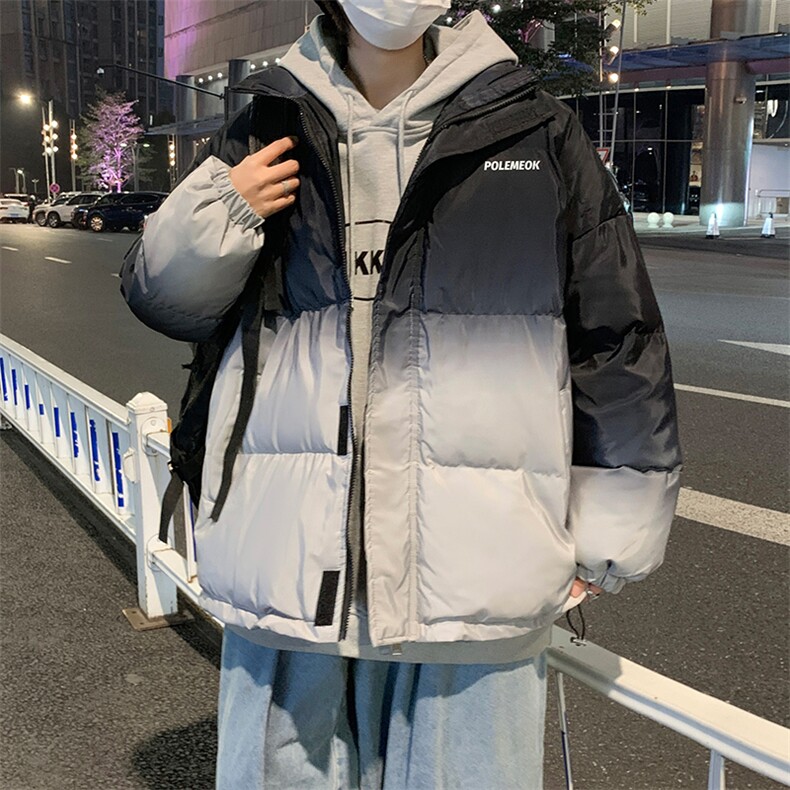 2023新款渐变加厚棉衣宽松外套冬季棉服外立领复古W6191-P88图片