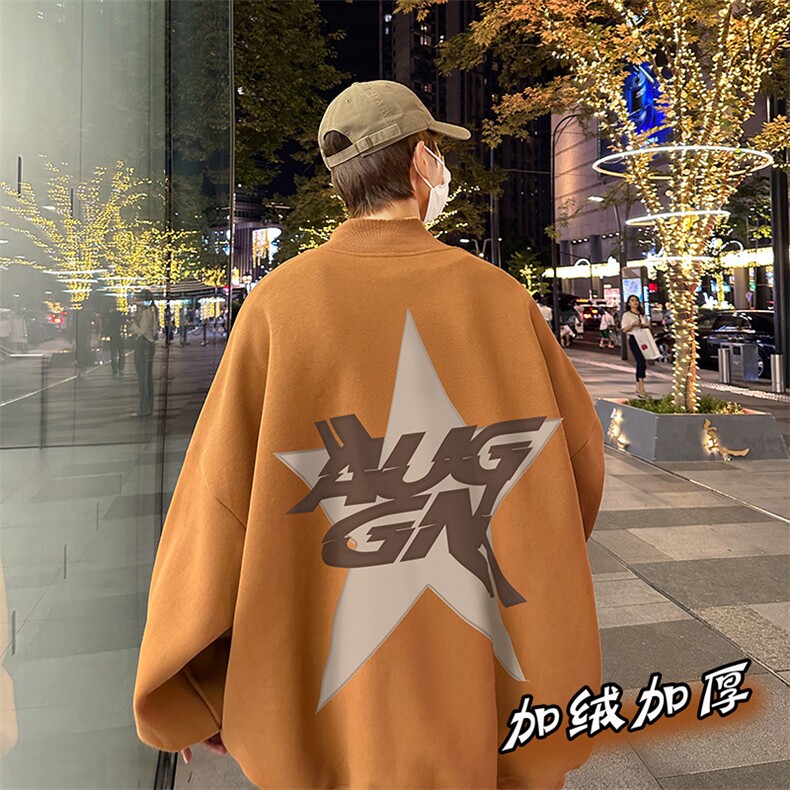 男装加绒 加厚 高领 卫衣落肩袖B239-G68-P48图片