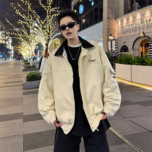 春季高级感外套夹克美式新款宽松休闲工装外套