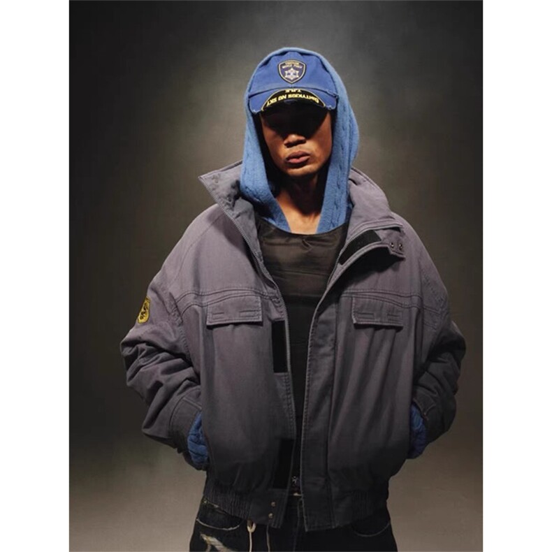 网图慎用水洗复古立领街头工装飞行夹克外套XZ514-2-JK091-P120，男装夹克，星座514-2(原B239)