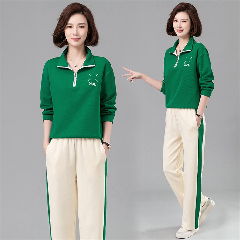 现货2024年春装气质简单大方显瘦减龄洋气刺绣套装,女装套装/套裙,凝聚力