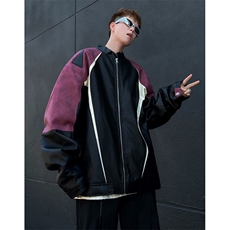 美式PU皮外套女秋冬季新款机车服加厚情侣夹克男JY156，男装夹克，星座1116A（原606A-3）