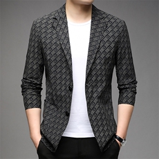 AG1253钱塘2020-3春秋薄款时尚休闲简约中青年男士西服外套P122，男装西服，钱塘207-3