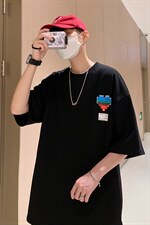 2025夏季港风休闲印花oversize宽松T恤B266-DX11-P30，男装T恤，星座B257-1
