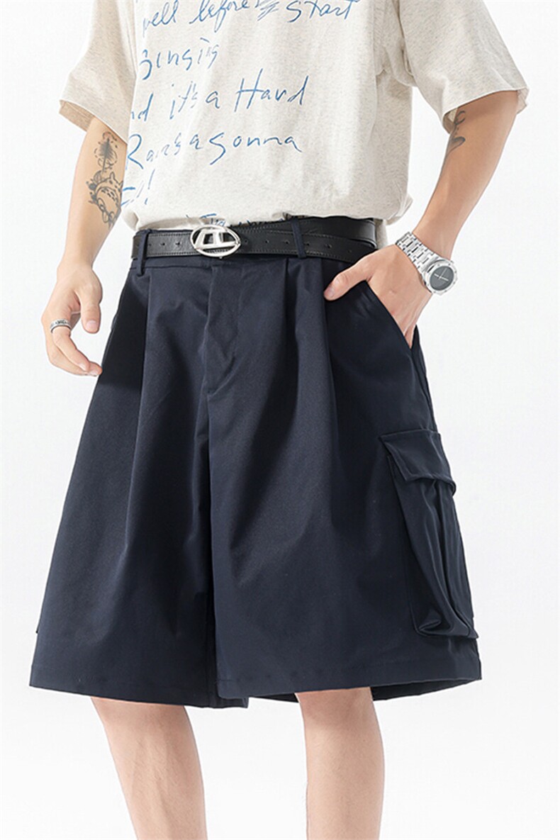 8XL-M工装西装短裤男夏季宽松大码日系痞帅高级五分裤DK26002P48,男装休闲裤,电商B312