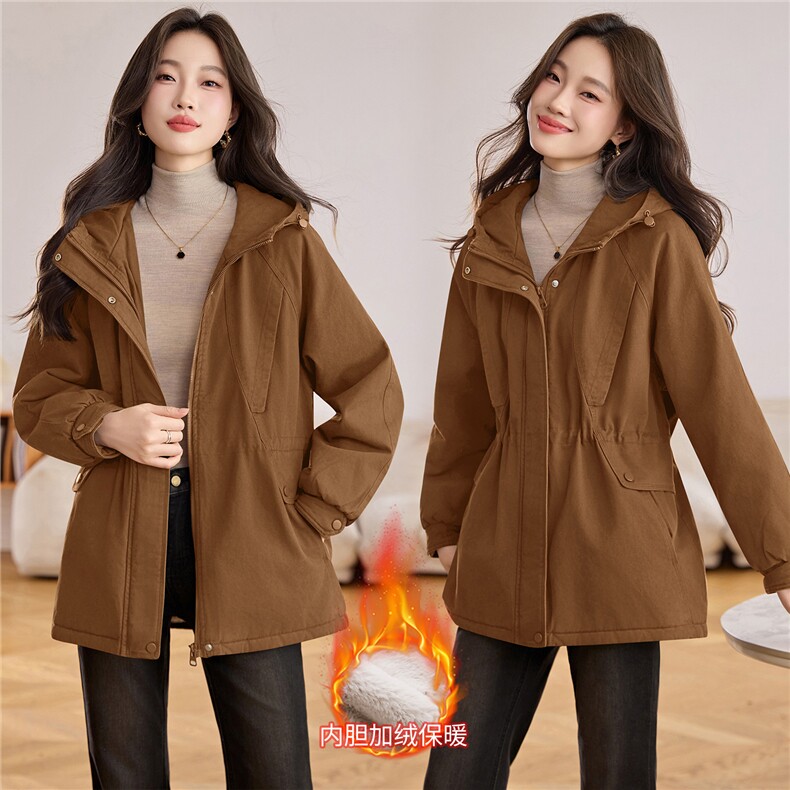 现货！现货！2025冬季新款加绒加厚连帽棉衣棉服女,女装棉衣/棉服,以桐