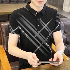 25023-P35春季休闲时尚T恤男短袖打底衫商务休闲修身短袖POLO衫，男装T恤，电商D310B-1