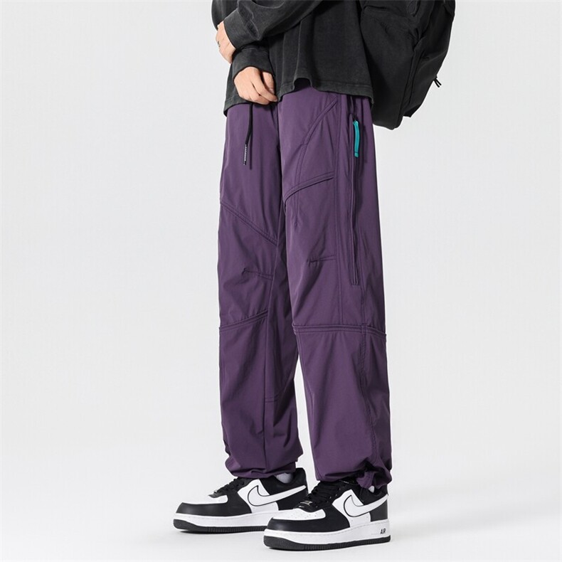春款美冲锋裤男户外机能风登山运动裤高街设计感休闲裤AK0251-P53,男装休闲裤,星座308B-2