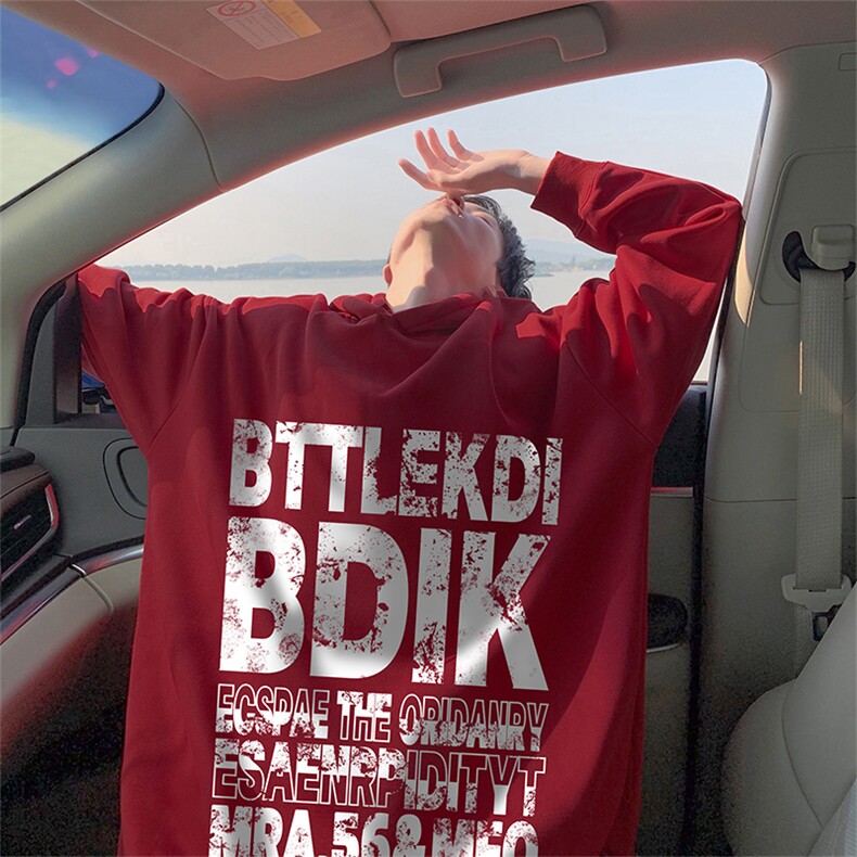 抖音得物供货可提供视频秋冬重磅美式宽松连帽卫衣WKD02,男装卫衣,电商A486