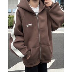 秋季新款开衫连帽卫衣男重磅情侣刺绣外套KS007-P70控108，女装短外套，星座209-2