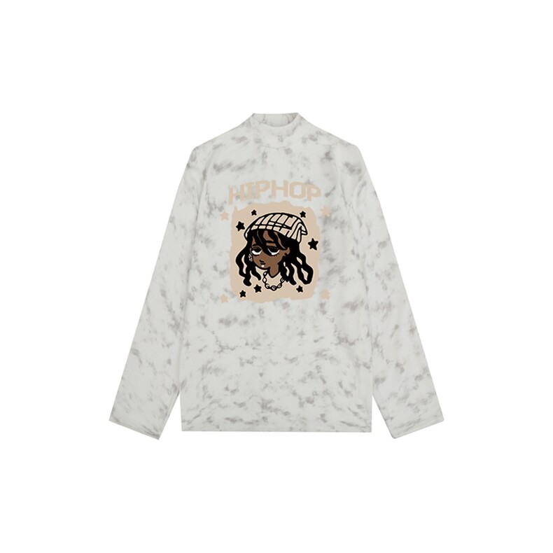 260克重磅扎染德绒半高领打底衫【有货】HD019-DR25469RB-P25图片
