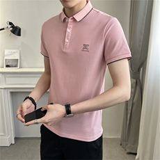 夏季新款高品质男士纯色短袖T恤休闲百搭刺绣POLO衫T2306-P50，男装T恤，电商A413