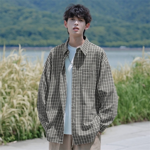CD5493改长袖C5537春季2026新款大码复古格子衬衫外套男特P32控62图片