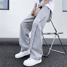 冲锋裤男士夏季美式高街vibe机能工装裤子微喇休闲长裤9分裤X1398，男装休闲裤，星座601-2