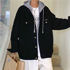 美式复古高街牛仔外套男春秋季ins潮牌hiphop宽松夹克衫8863-p70，男装工装外套，星座1008-2
