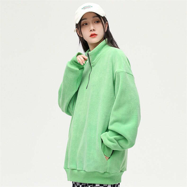奥粒绒外套基础纯色休闲百搭立领套头卫衣男女同款EY3661-P80,女装短外套,电商B306