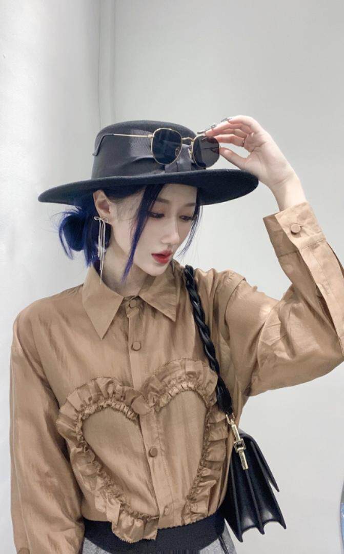 现货，秋装爱心衬衫，女装衬衫，坚持到底