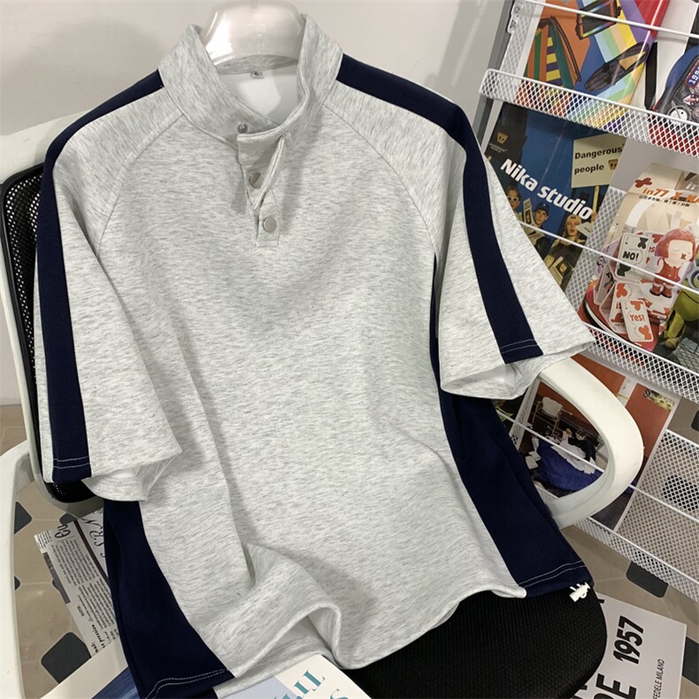 量大优 供视频 排扣短袖t恤男 CP57-特p28图片