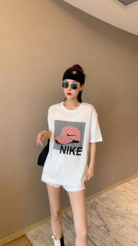 【现货】夏季新款黑白字母印花潮款纯棉T恤，女装T恤，微迪菲