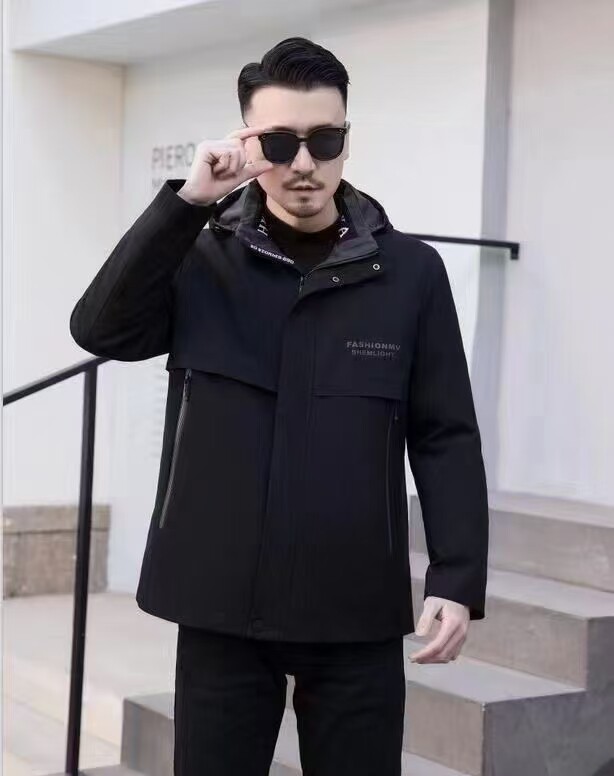 2025经典派克服獭兔兔毛内胆皮草外套,男装工装外套,泰合衣坊