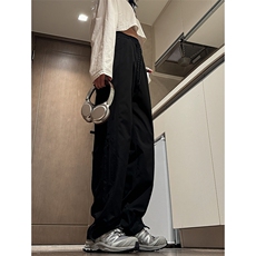 防水冲锋裤C2346-TP35控价48春季新款防风宽松可束脚工装裤子女，男装休闲裤，电商A102-1