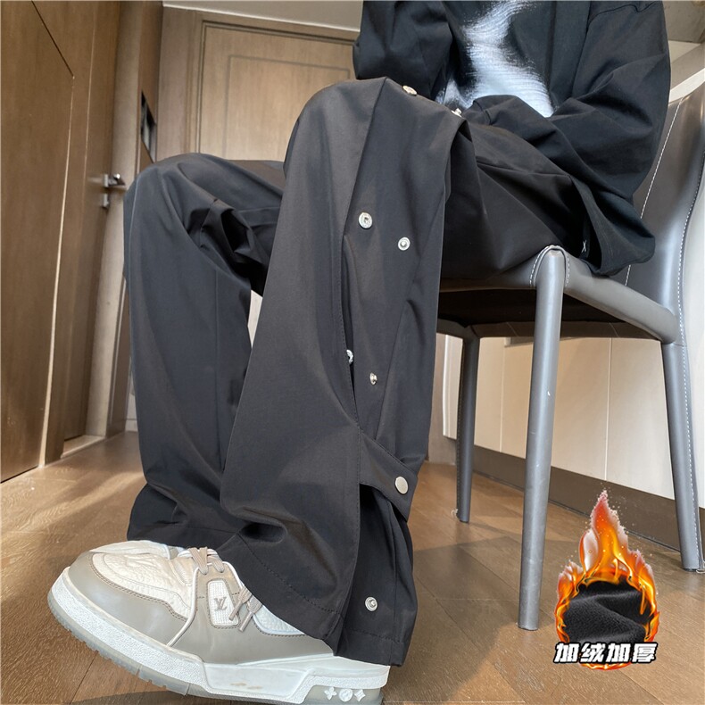 2025秋冬新款高街排扣加绒宽松冲锋裤B315-K2311JR-特p40控78，男装休闲裤，电商B315