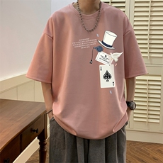 麂皮绒短袖t恤男大码半袖男酒店风JD82373-P25，男装T恤，电商A040