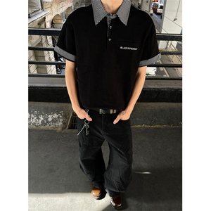 夏季新款精棉珠地空气层短款短袖polo衫男女宽松上衣 TY71图片