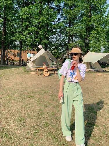 【现货】夏季新品阔腿西装裤，女装休闲裤，F/TU