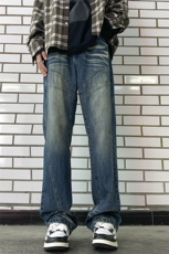 早春微喇牛仔裤男款潮牌街头直筒宽松休闲长裤子NK942P65，男装牛仔裤，电商D321
