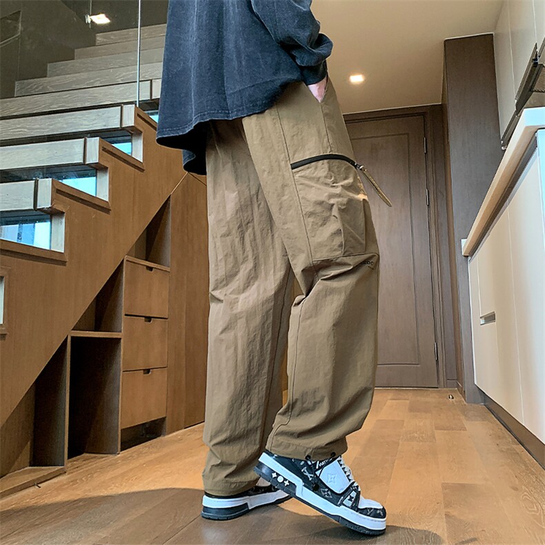 24春款纳米皱工装裤休闲裤束脚裤男KP203 P55图片