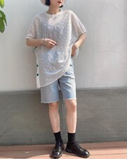 长春花篮，提花针织面料，黑色，白色，蓝色ML，其它，with E Q