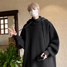 8XL-M特大码毛衫高质量连帽套头宽松毛衣情侣针织衫外套MY1210P75，男装针织衫/毛衣，电商D206-1