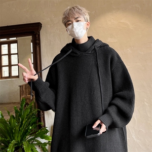 8XL-M特大码毛衫高质量连帽套头宽松毛衣情侣针织衫外套MY1210P75图片