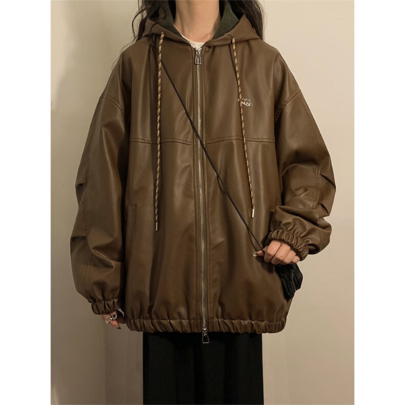 春秋季皮衣外套男女同款新款美式夹克XZ102B-1-JK2535P85，男装夹克，星座102B-1