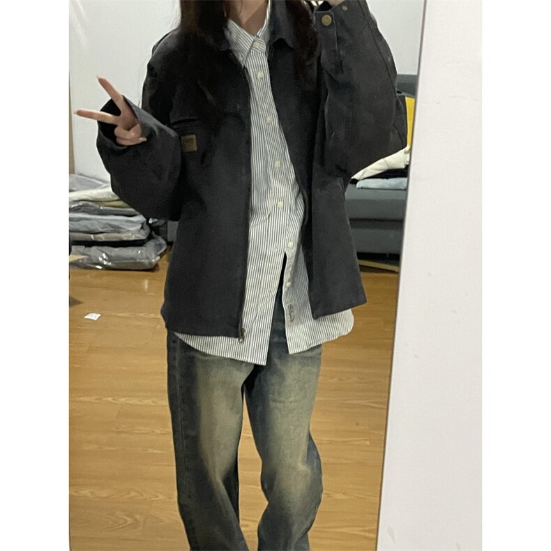 【有货】底特律夹克男款春秋美式水洗做旧短款工装外套Y188CC-P75,男装夹克,星座1007（原301D）
