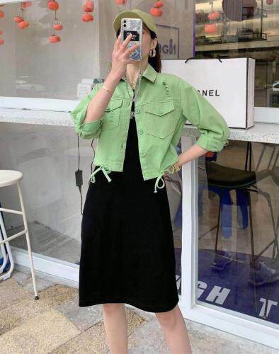 春夏两件套连衣裙，现货，女装连衣裙，依柏璐