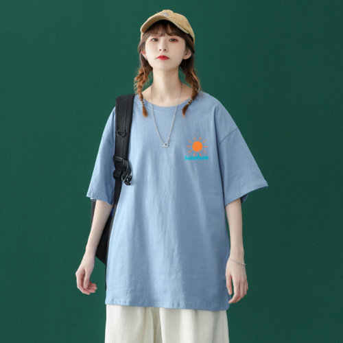 中性风2021夏季新款百搭宽松短袖T恤男女潮流半袖体恤衫T2151P28,男装T恤,电商B220